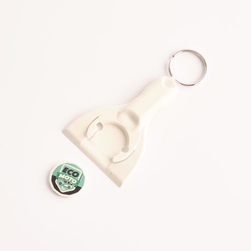Coin and Ice Scraper Keyring - Recycled
