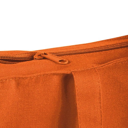 220 g/m2 cotton shopping bag, long handles and gusset, zip closure