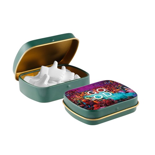 Mini boîte à charnière avec forme menthe poivrée
