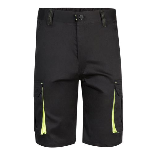 VL HEMERA. Two-tone, multi-pocket stretch Bermuda shorts (240g/m²), in cotton (46%), EME (38%) and polyester (16%)