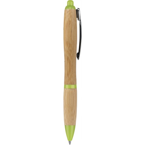 BAMBOO, METAL AND PLASTIC BALLPOINT PEN