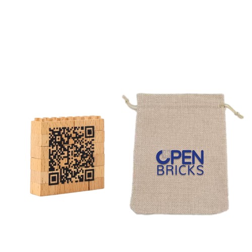 Logo Puzzle made from 15 wooden bricks Logo Puzzle made from 15 wooden bricks