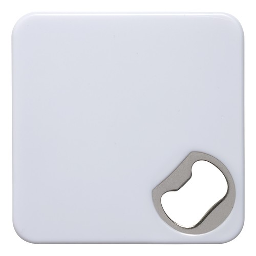 COASTER WITH BOTTLE OPENER IN PLASTIC AND METAL COASTER WITH BOTTLE OPENER IN PLASTIC AND METAL