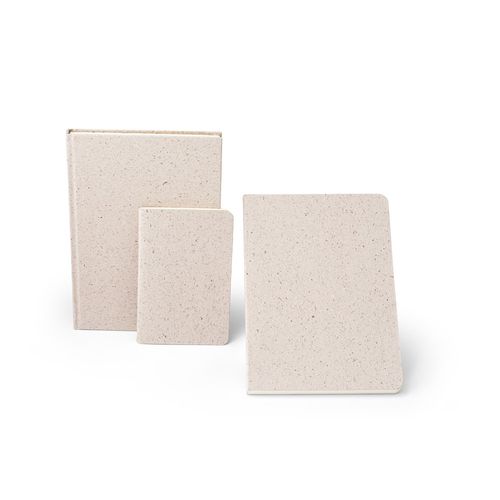 ORGANIC SOFT. A6 notepad with flexible cover made from organic elephant matter (80%)