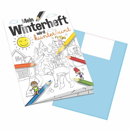 Colouring book / set A6 - Winter - Colouring book neutral