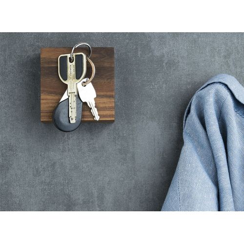 Magnetic wall cube in acacia wood 'Odda'