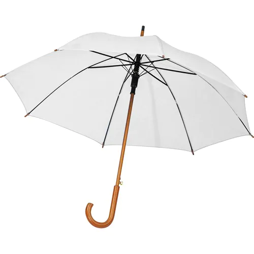 Parapluie automatique avec poignée en bois et tiges en métal de verre