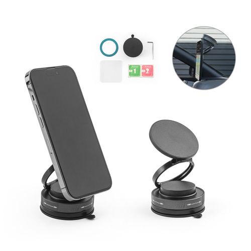 KEPLER. Magnetic mobile phone holder with vacuum attachment system for smooth and non-smooth surfaces (360º rotation) KEPLER. Magnetic mobile phone holder with vacuum attachment system for smooth and non-smooth surfaces (360º rotation)