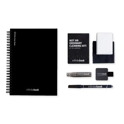 STARTER KIT INFINITEBOOK A5. Set includes an A5 "Infinitebook", cleaning kit, marker and marker holder