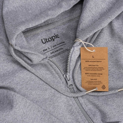 Tejido 100% regenerado. Sudadera unisex con capucha Tejido 100% regenerado. Sudadera unisex con capucha