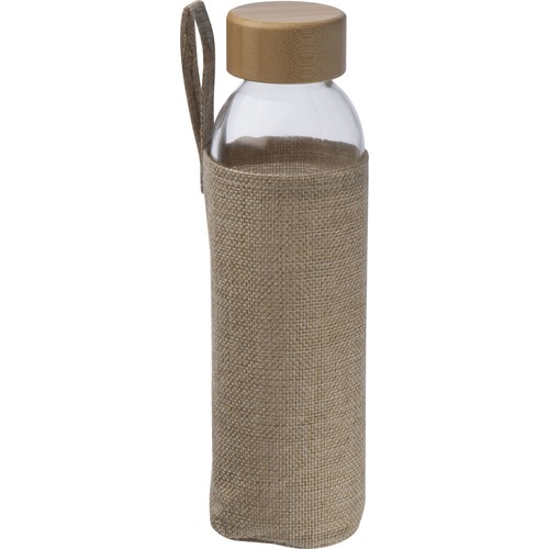 Bouteille en verre avec revêtement de jute 500 ml
