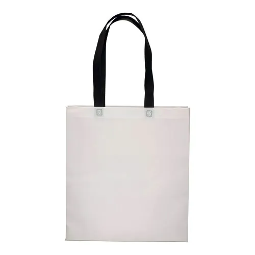 Bolsa de tejido sin tejer termosoldado (80 g/m2), asas largas y fuelle Bolsa de tejido sin tejer termosoldado (80 g/m2), asas largas y fuelle