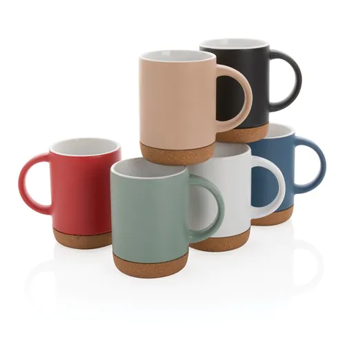 Ceramic mug with cork base 280ml Ceramic mug with cork base 280ml