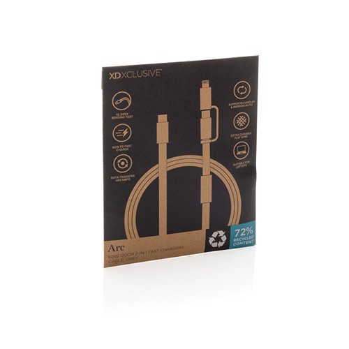 Arc RCS 60W 120 cm 2-in-1 fast charging cable Arc RCS 60W 120 cm 2-in-1 fast charging cable
