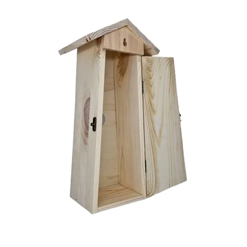 Wine box with sliding lid birdhouse 1 compartment Wine box with sliding lid birdhouse 1 compartment