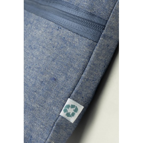 Document holder made of 180 g/m2 recycled cotton with zipper closure, GRS certified