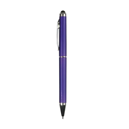Penna twist in plastica con gommino per touch screen