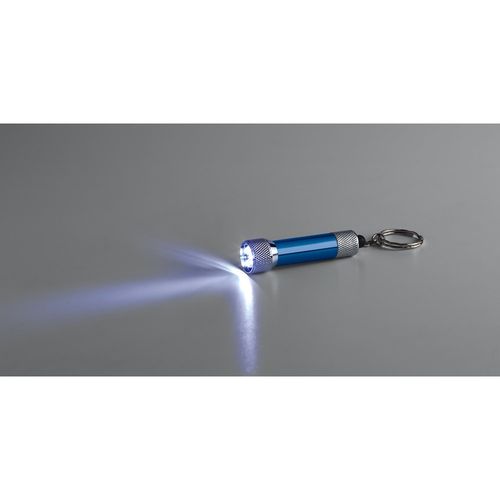 RE-LERGAN. Aluminium keyring (92% recycled) with 3-light LED torch