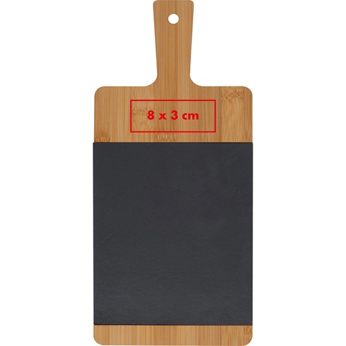 Bamboo board with slate insert