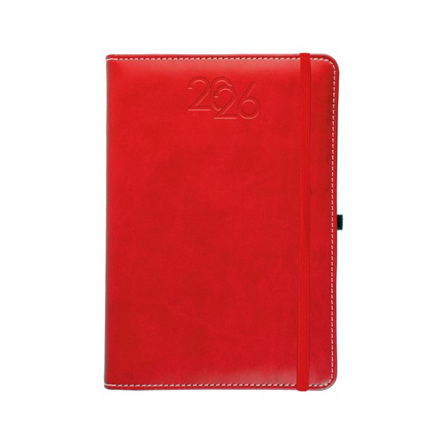 Agenda journalier 2026, couverture rigide en PU thermocollé avec piqûres sur les bords Agenda journalier 2026, couverture rigide en PU thermocollé avec piqûres sur les bords