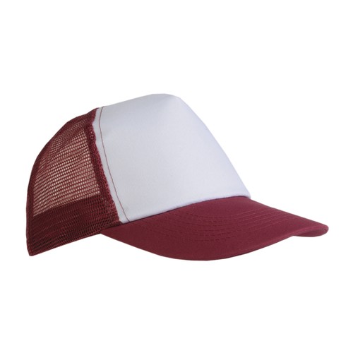 Casquette en polyester, 5 panneaux avec filet, fermeture velcro Casquette en polyester, 5 panneaux avec filet, fermeture velcro