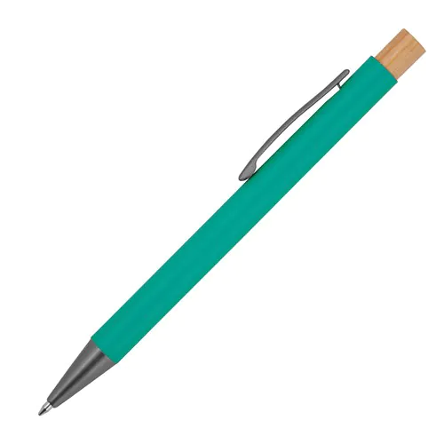 pen made from recycled aluminium with bamboo pusher