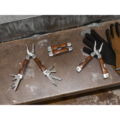 MAGNUM. Folding pliers with multi-function tools in stainless steel and wood MAGNUM. Folding pliers with multi-function tools in stainless steel and wood