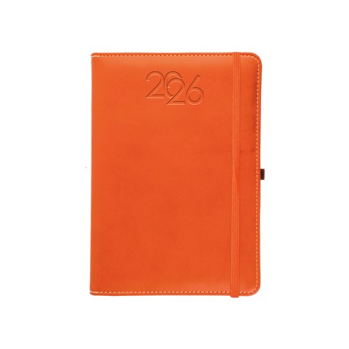 Agenda journalier 2026, couverture rigide en PU thermocollé avec piqûres sur les bords Agenda journalier 2026, couverture rigide en PU thermocollé avec piqûres sur les bords