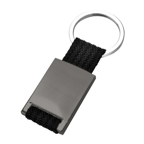 BLACK BURNISHED FABRIC KEYCHAIN BLACK BURNISHED FABRIC KEYCHAIN