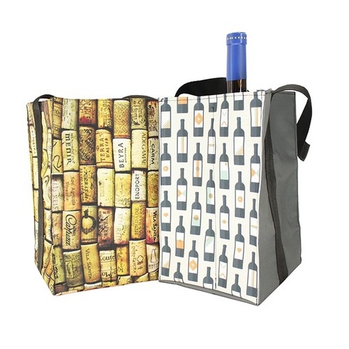 BOLSA DE RPET PERSONALIZABLE PARA 4 BOTELLAS BOLSA DE RPET PERSONALIZABLE PARA 4 BOTELLAS