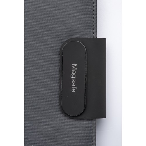 A5 organizer folder in R-PET with lock and magnetic closure that lights up