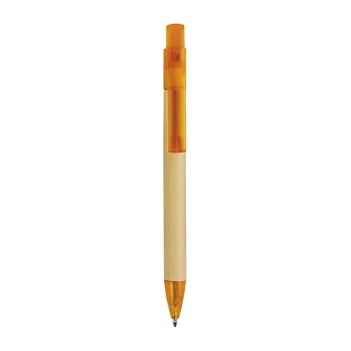 Stylo à déclic en papier recyclé avec détails plastique Stylo à déclic en papier recyclé avec détails plastique