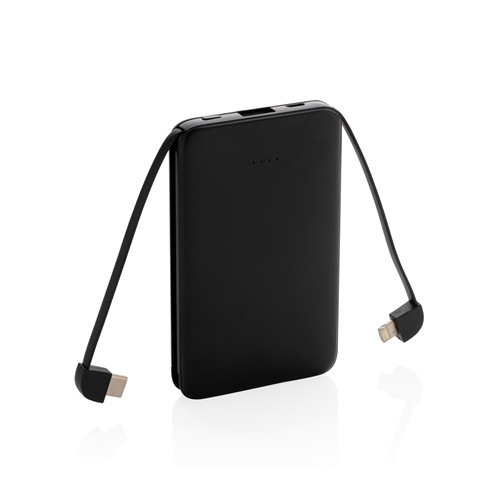 5.000 mAh Powerbank mit integriertem Kabel 5.000 mAh Powerbank mit integriertem Kabel
