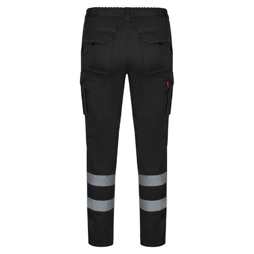 VL DIONYSUS. Multi-pocket stretch trousers (240g/m²), in cotton (46%), EME (38%) and polyester (16%)