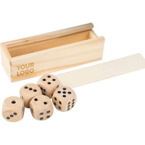 Beech wooden dice set Celine