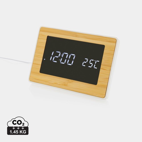 Utah RCS recycled plastic and bamboo LED clock Utah RCS recycled plastic and bamboo LED clock