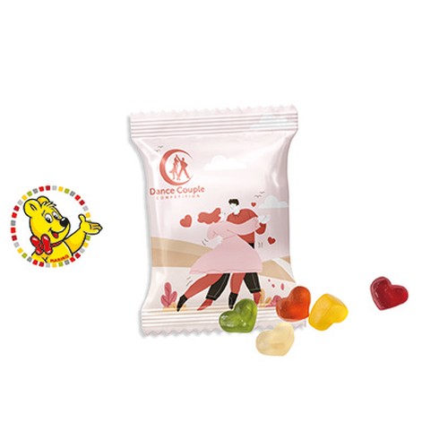 HARIBO Standard Shapes promotional bag, HARIBO Mini-Hearts mixed HARIBO Standard Shapes promotional bag, HARIBO Mini-Hearts mixed
