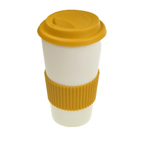 Bicchiere ceramica con coperchio. 450ml Marit