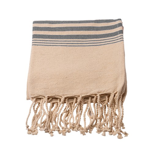 Asciugamano pareo con frange decorative annodate. Osório Asciugamano pareo con frange decorative annodate. Osório