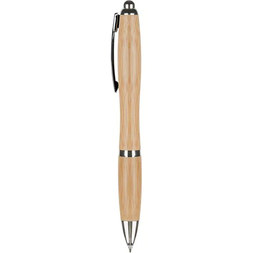 BAMBOO, METAL AND PLASTIC BALLPOINT PEN