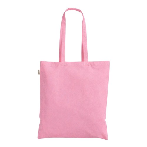 Plain-coloured shopper bag in 140 g/m2 recycled cotton. GRS certified