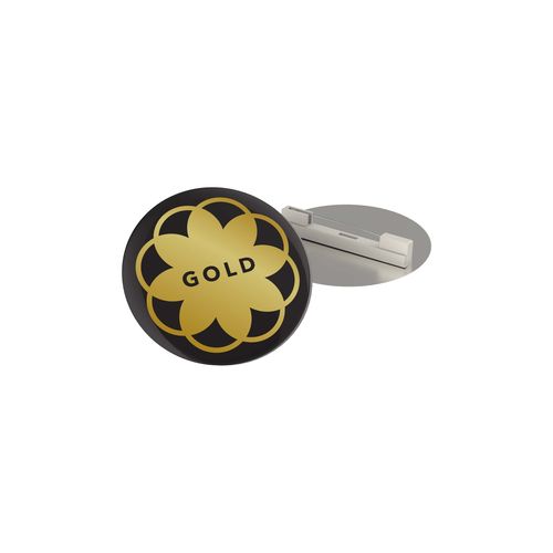 Badge Megan, Round, 40 mm, Needle, Doming in full color Badge Megan, Round, 40 mm, Needle, Doming in full color