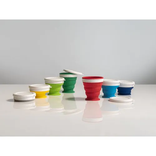 ASTRADA. Opvouwbare reisbeker van silicone en PP 250 mL