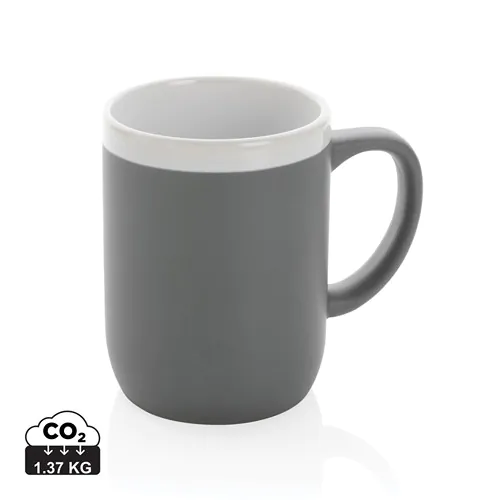 Ceramic mug with white rim 300ml Ceramic mug with white rim 300ml