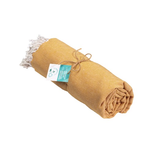 Serviette de plage / Paréo en coton recyclé de 180 gr/m2 avec frange, mesure 90x170 cm Serviette de plage / Paréo en coton recyclé de 180 gr/m2 avec frange, mesure 90x170 cm