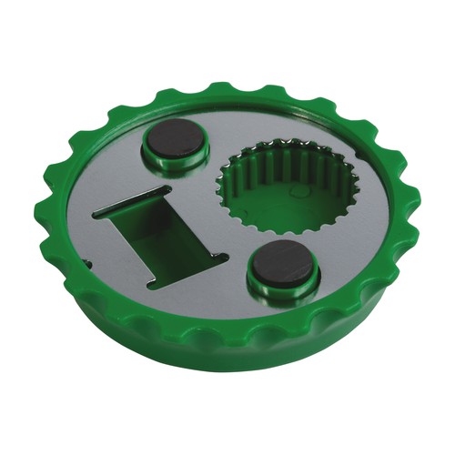 ABS and metal, bottle top-shaped, screw-top and bottle opener with magnets ABS and metal, bottle top-shaped, screw-top and bottle opener with magnets