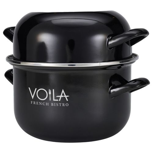 Enamel Mussel Pot Large Enamel Mussel Pot Large