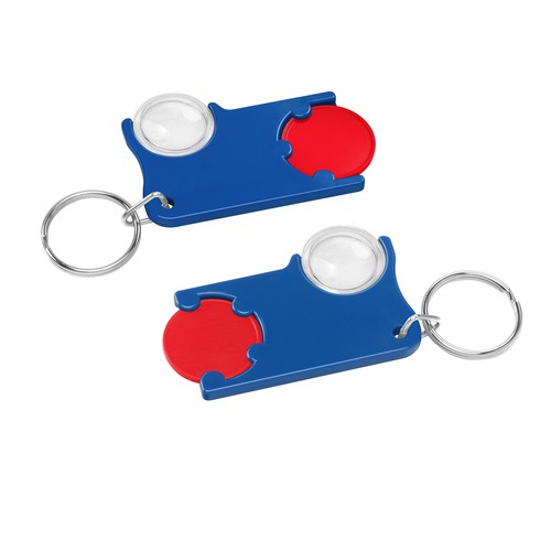 Chip holder with 1€ chip and magnifier Chip holder with 1€ chip and magnifier