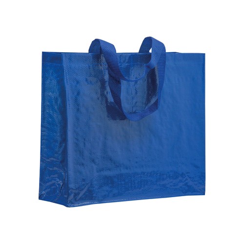 Bolsa de polipropileno laminado, asas cinta y fuelle Bolsa de polipropileno laminado, asas cinta y fuelle