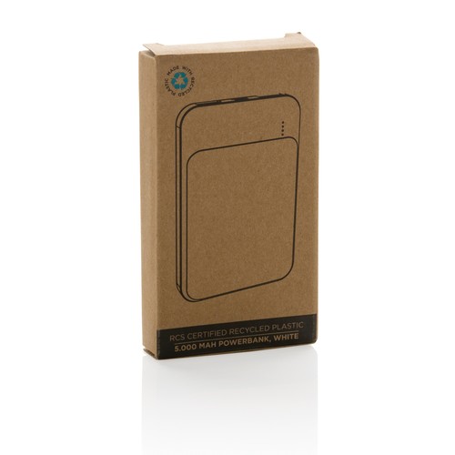 RCS recycled plastic 5.000 mAh powerbank RCS recycled plastic 5.000 mAh powerbank